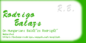 rodrigo balazs business card
